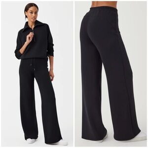 Spanx Air Essentials Black Wide Leg Pants